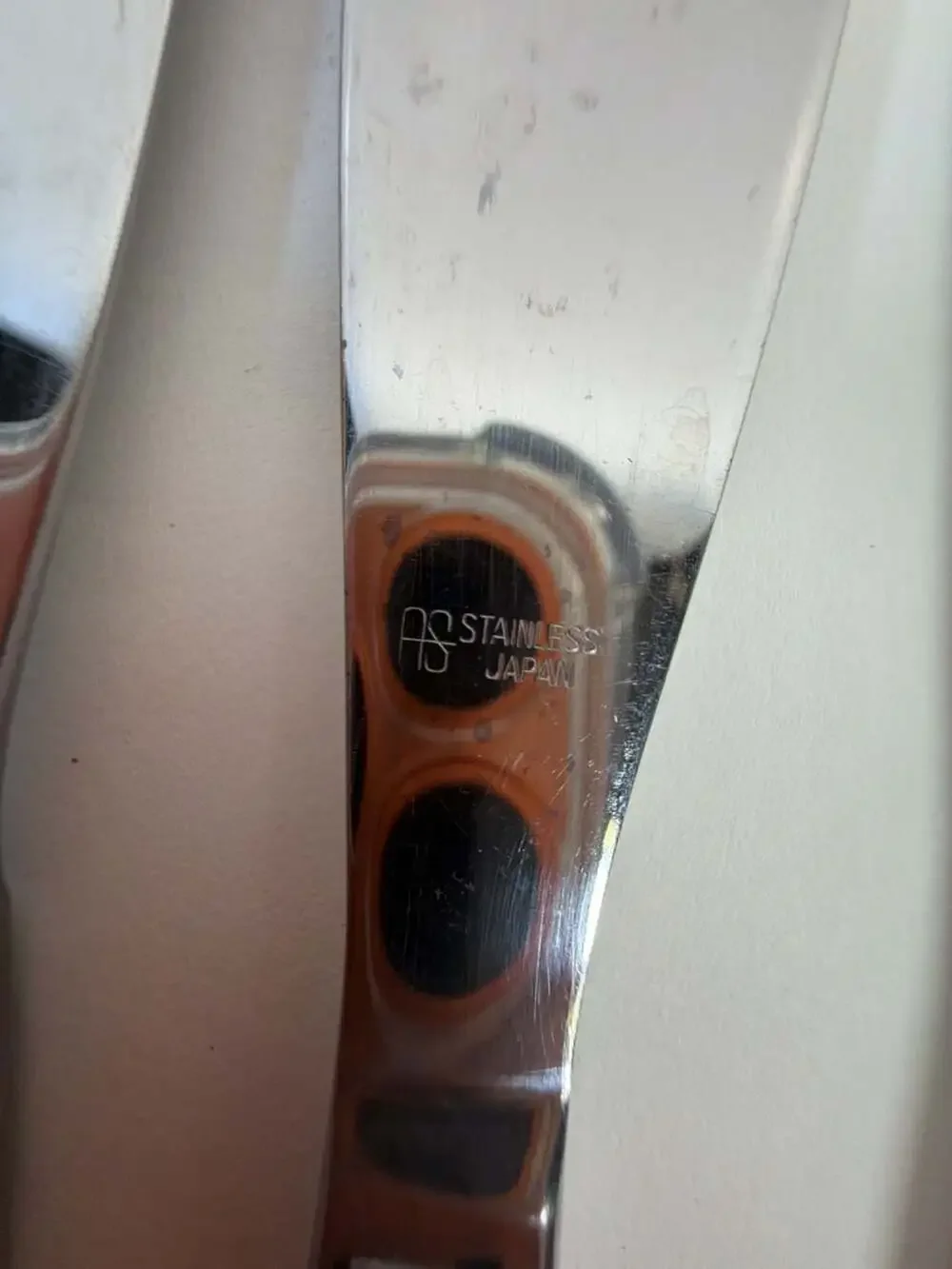 Set of 12 Vintage AS Stainless Japan Mid-Century Modern Dinner Knives